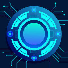 Obraz premium abstract futuristic tech glowing