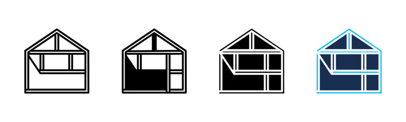 Structure icon sheet multiple style collection