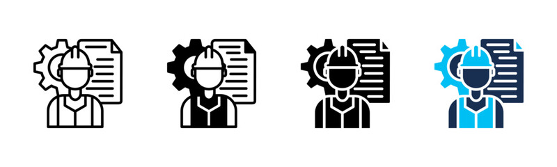 Engineer icon sheet multiple style collection