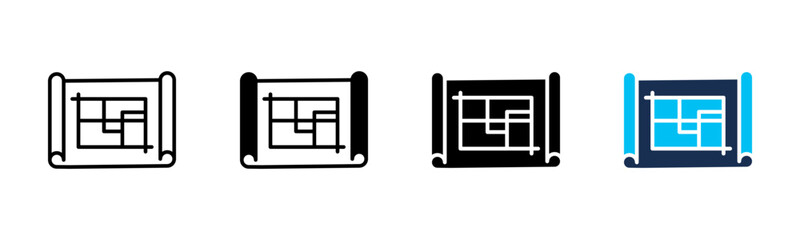 Layout icon sheet multiple style collection