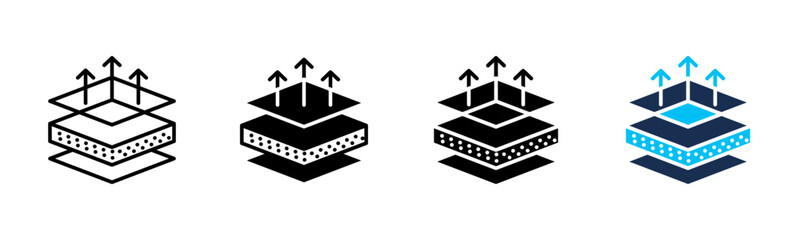 Insulation icon sheet multiple style collection