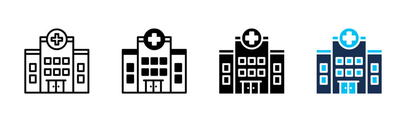 Hospital icon sheet multiple style collection