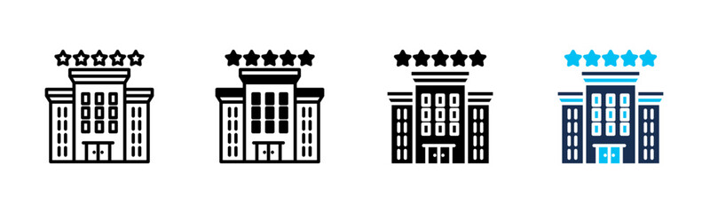 Hotel icon sheet multiple style collection