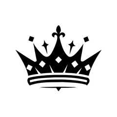 Illustration of a black crown with decorative elements © P