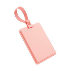 Fototapeta premium Rose gold luggage tag isolated on transparent background