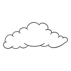 Hand drawn cloud vector Simple outline scribble draw