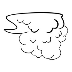 Hand drawn cloud sketch style cloud Line drawing cloud