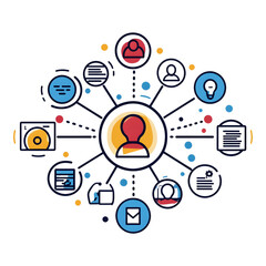 User connection patterns interactive overview of digital workspace infographics
