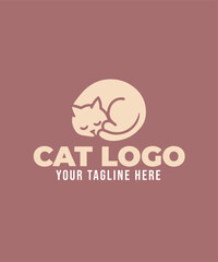 Creative cat logo template