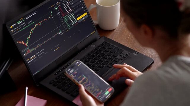 Online financial trading chart diagram. Graph crypto currency