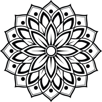 Mandala Designs, Patterns, Art. simple mandala design for coloring book, tattoo design, simple mandala vector art.