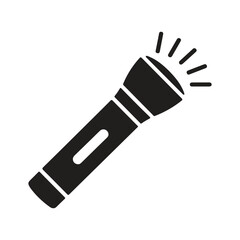 Flashlight icon vector. Torch icon