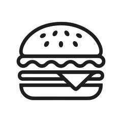 Hamburger line icon vector illustration