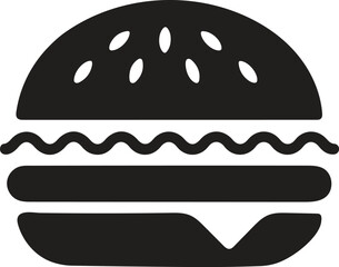 Hamburger silhouette vector illustration