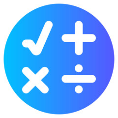 Fototapeta premium mathematics symbol gradient icon