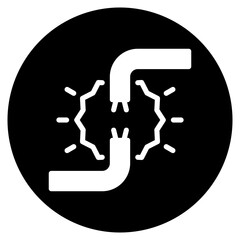 short circuit glyph icon