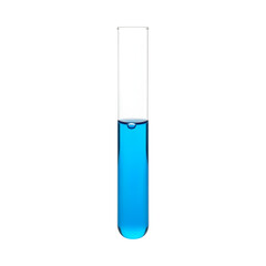 test tube with blue liquid Cut out the background