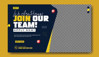 Modern Job Hiring Template with Space for Image and Company Branding