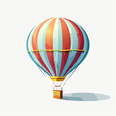 Naklejka premium Whimsical hot air balloon soaring high in the sky, a symbol of adventure and freedom