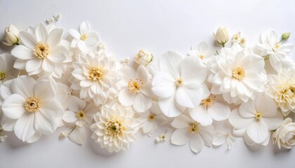 Obraz premium Elegant White Floral Arrangement: A Serene Bloom