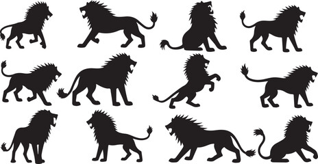 Cartoon Lion Vector – Cute Safari Animal Illustration for Design Projects