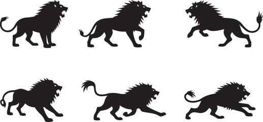 Cartoon Lion Vector – Cute Safari Animal Illustration for Design Projects