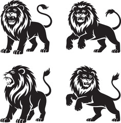Cartoon Lion Vector – Cute Safari Animal Illustration for Design Projects