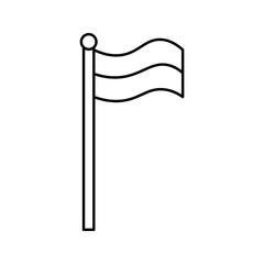 Flag icon on white bacnground