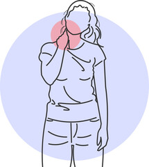 Woman with neck pain Woman with severe neck pain