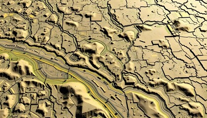 Exploring terrain features through 3d elevation maps geographic visualization digital art