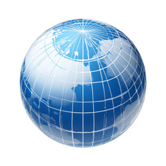 Obraz premium Blue globe icon global network connection concept for world communication
