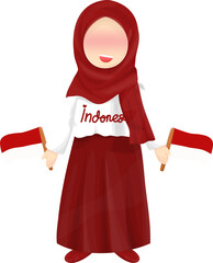 muslim girl indoneisa independence day