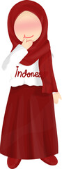 muslim girl indoneisa independence day