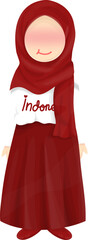 muslim girl indoneisa independence day