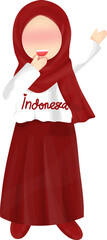 muslim girl indoneisa independence day