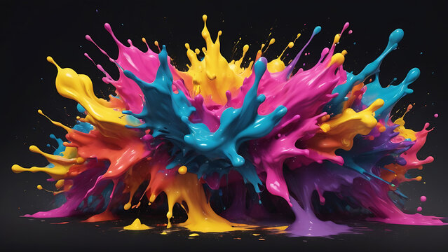 Vibrant Fluorescence on Monochrome Contrast