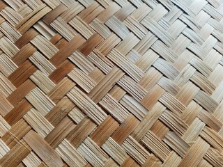 bamboo weaving that forms a texture