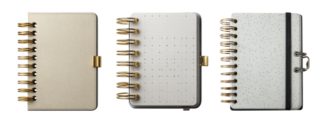 Elegant and Modern Notebook Set with Spiral Binding and Dot Pages