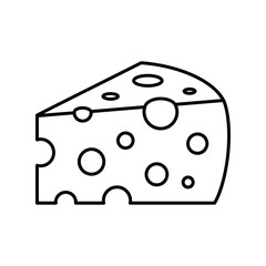 Cheese Slice Vector Icon, Dairy Product, Delicious Food Ingredient Graphic