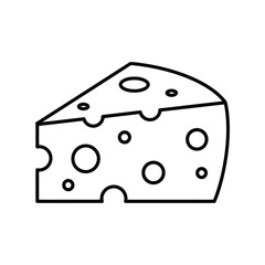 Cheese Slice Vector Icon, Dairy Product, Delicious Food Ingredient Graphic