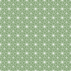seamless green floral pattern