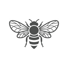 Honey bee insect icon: nature, pollination, apiculture vector illustration