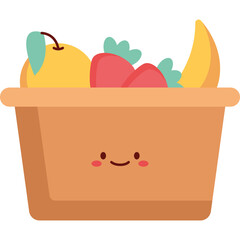 Fototapeta premium Healthy Vegan Fruits In Basket