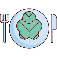 Organic Spinach Plate In Flat