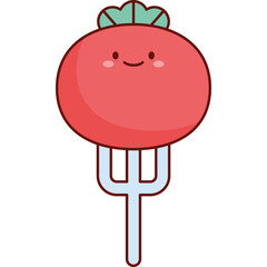 Vegan Tomato Bite Vector Style