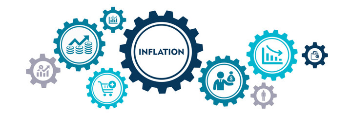 Inflation icon - vector illustration . inflation, price level, inflation rate, purchasing power, consumption, depreciation, infographic, template, concept, banner, pictogram, icon set, icons .