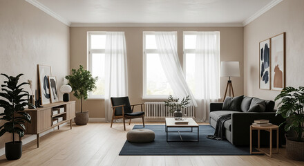 Fototapeta premium living room interior