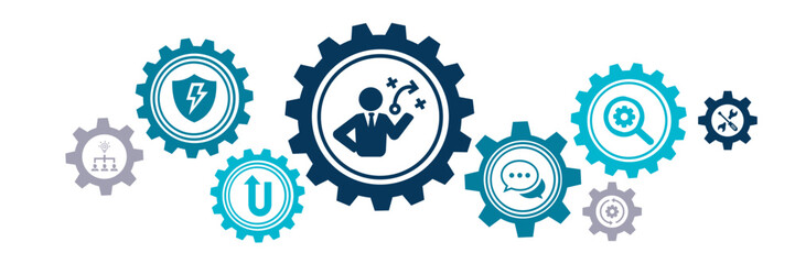 Crisis management vector illustration. Concept related to plan / strategy for corporate disaster recovery, financial risk protection, business dealing with emergency / challenge / catastrophe.