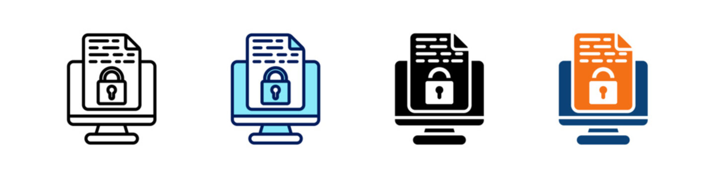 Ssl Certificate All In One Icon Multi Styles Vector Set