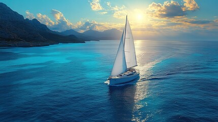 sailing boat on the sea